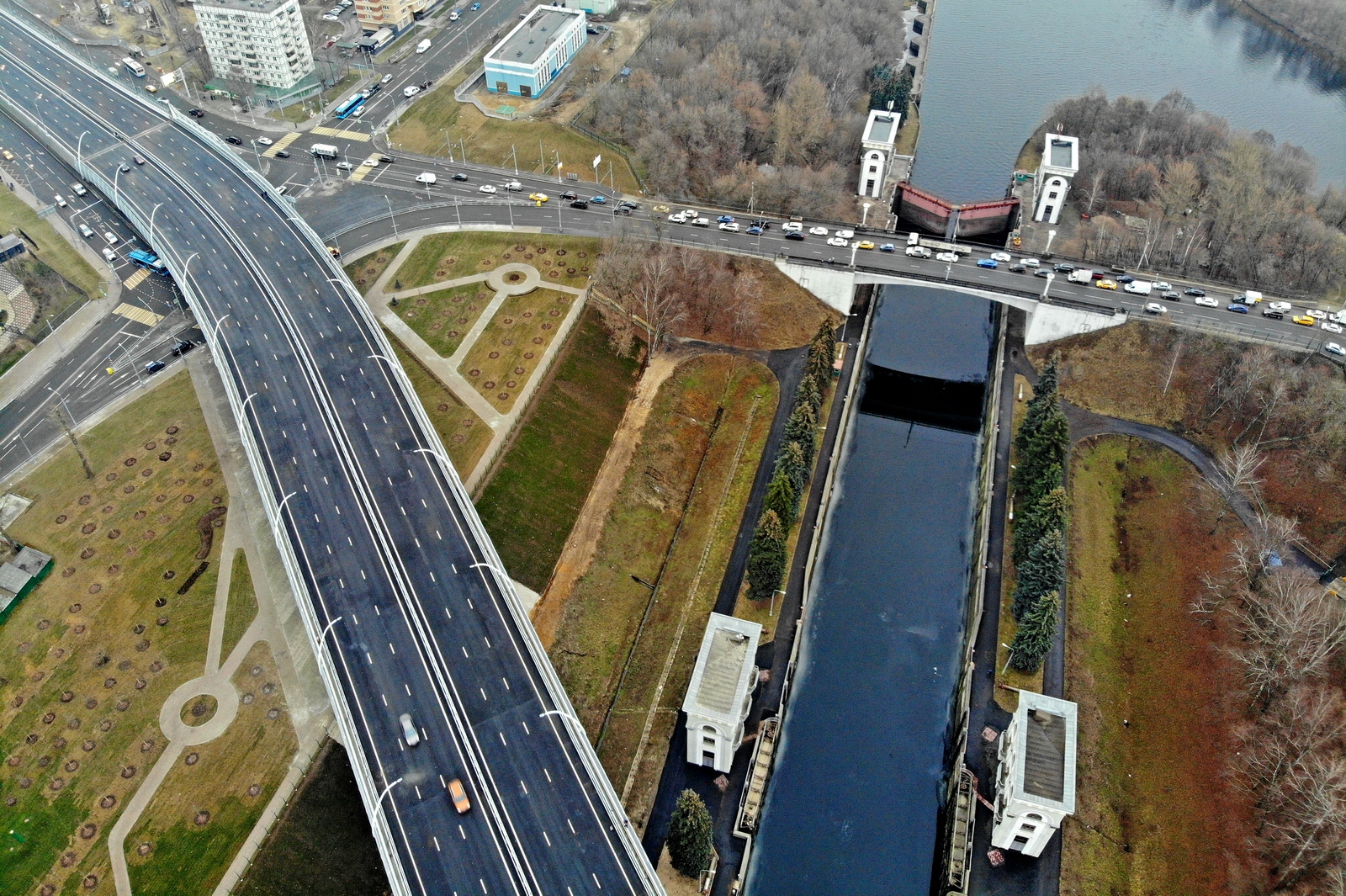 Открытие нового Карамышевского моста в составе последнего участка Северо-Западной хорды