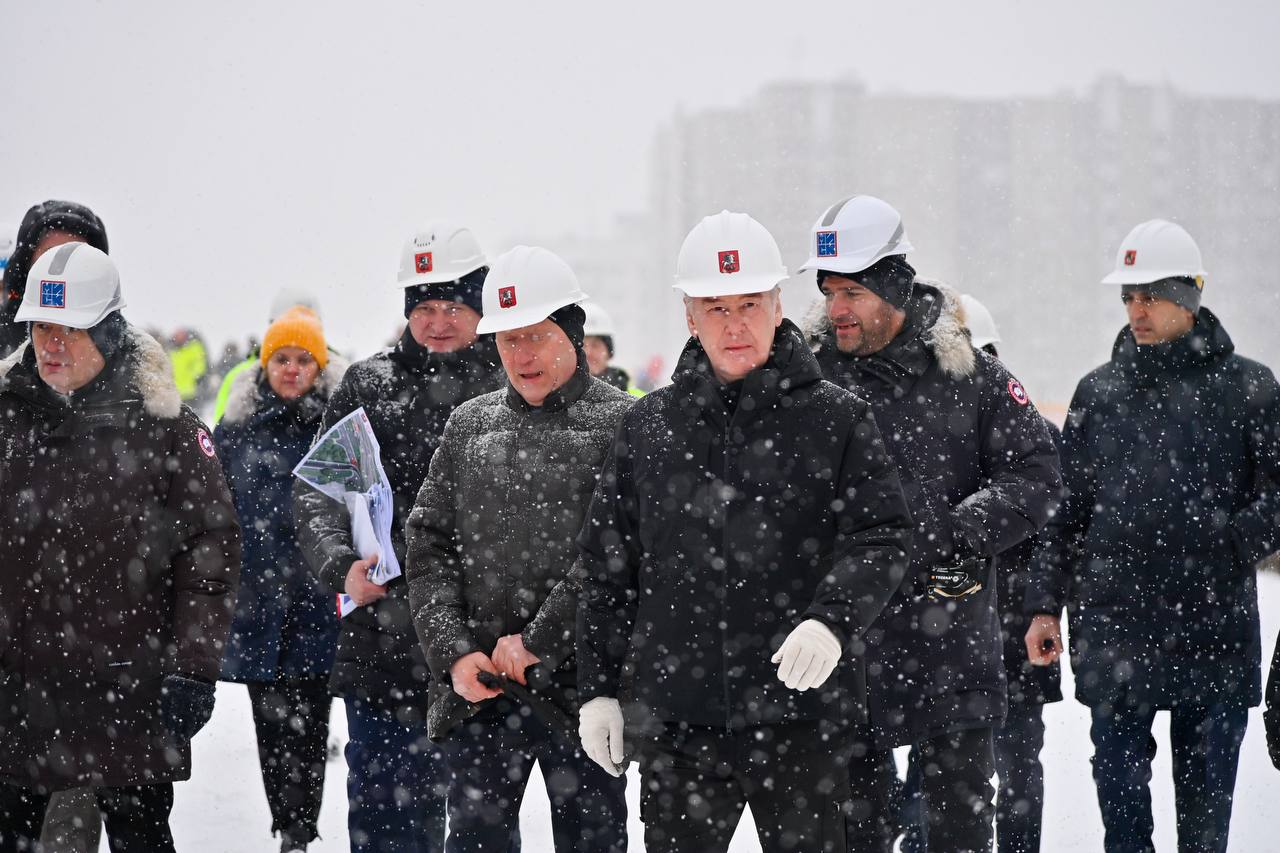 Осмотр хода строительства Путепровода через МЦД-1 около Бескудниково